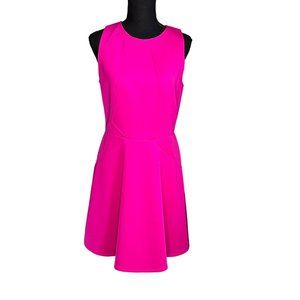 Ted Baker Mitton Skater Scuba Fuschia Barbiecore Dress Womens 8/3
